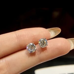 Elegant Silver Stud Earrings